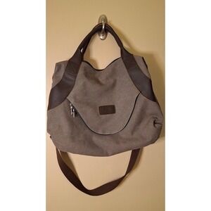 Classic Fashion Canvas Hobo Bag Taupe Brown Crossbody Shoulder Tote Purse